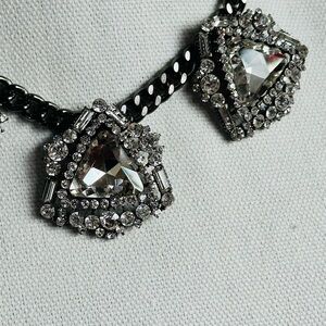 Elegant Silver and Rhinestone Statement Necklace